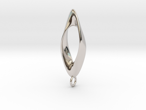 Obius pendant with loop in Platinum