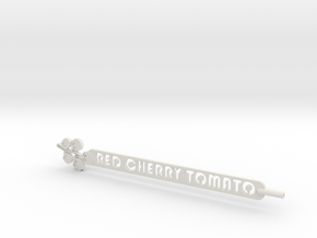 Red Cherry Tomato Plant Stake in White Natural Versatile Plastic