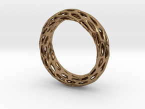 Trous Ring Sz 13 in Natural Brass