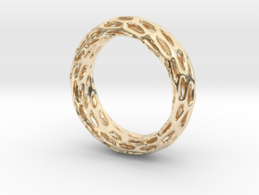 Trous Ring Sz 13 in 14k Gold Plated Brass