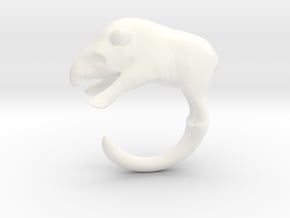 Tapir Ring in White Processed Versatile Plastic