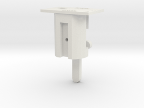 HO LQ Inverted Bracket Signal Mech - Brass Post in White Natural Versatile Plastic