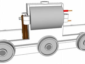 TT Truck 3 axle 13'7" wheelbase in White Natural Versatile Plastic