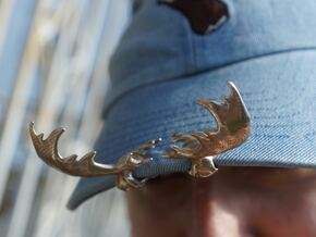 Moose Antler Clips in Polished Bronze Steel
