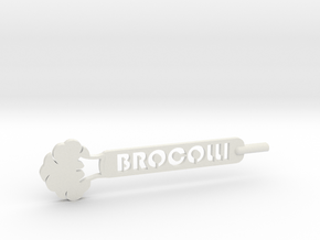 Brocolli Plant Stake in White Natural Versatile Plastic