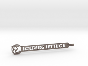 Iceberg Lettuce Plant Stake in Polished Bronzed Silver Steel