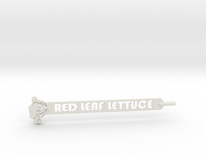 Red Leaf Lettuce Plant Stake in White Natural Versatile Plastic