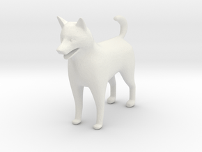 O Scale Shelti Dog in White Natural Versatile Plastic