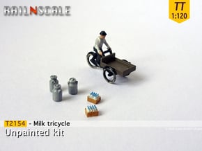 Milk tricycle (TT 1:120) in Gray Fine Detail Plastic