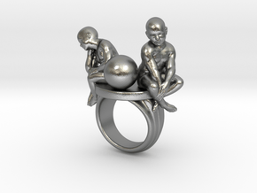 Melancholia ring in Natural Silver: 7.25 / 54.625