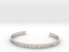 Shoot For The Moon Bracelet S-L in Rhodium Plated Brass: Small