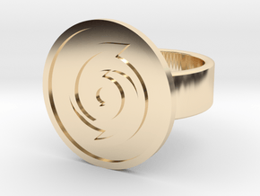 Cyclone Ring in 14k Gold Plated Brass: 8 / 56.75