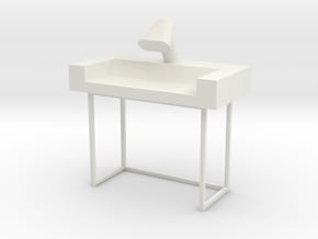 Main Mission Desk Type 1 S1  (Space: 1999), 1/30 in White Natural Versatile Plastic