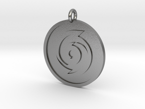 Cyclone Pendant in Natural Silver