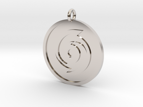Cyclone Pendant in Rhodium Plated Brass