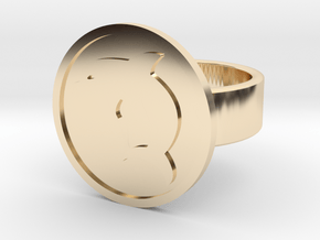 Dolphin Ring in 14k Gold Plated Brass: 8 / 56.75
