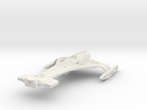 Klingon D44  Battleship in White Natural Versatile Plastic