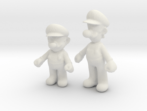 1/24 Mario Brothers in White Natural Versatile Plastic