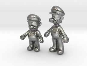 1/24 Mario Brothers in Natural Silver