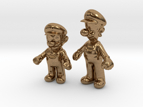1/24 Mario Brothers in Natural Brass