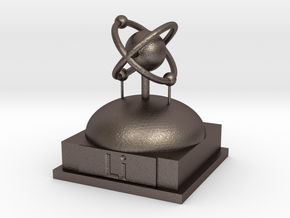 Lithium Atomamodel in Polished Bronzed Silver Steel