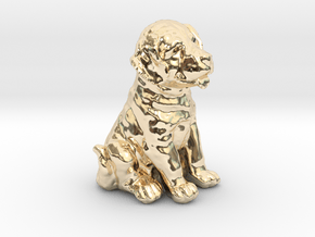 URNS Labrador Puppy 0.8mm in 14k Gold Plated Brass