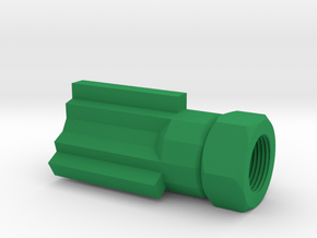 Insanity Airsoft Flash Suppressor (14mm-) in Green Processed Versatile Plastic