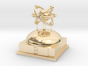 Boron Atomamodel in 14k Gold Plated Brass