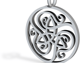 open Celtic knotwork pendant in Tan Fine Detail Plastic
