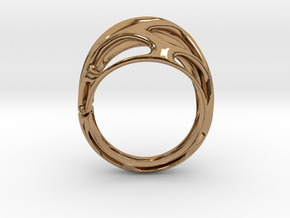 Ring Voronoy  in Polished Brass