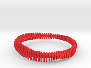 Bracelet Sections in Red Processed Versatile Plastic