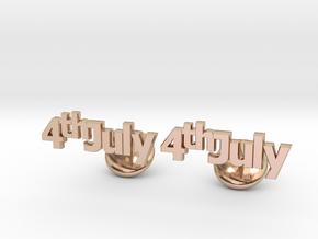 4th Of July Cufflinks in 14k Rose Gold Plated Brass