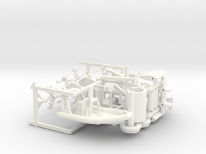 Monte Sperone, Details 1 of 2 and Mast (RC, 1:200) in White Processed Versatile Plastic