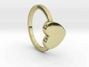 Heart Ring Size 4.5 in 18k Gold Plated Brass
