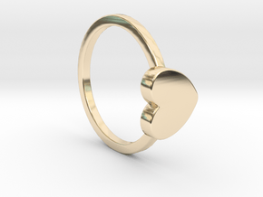 Heart Ring Size 7.5 in 14K Yellow Gold