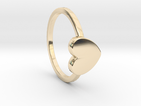Heart Ring Size 8 in 14K Yellow Gold