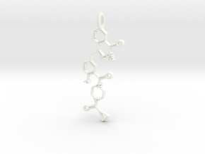 Lynparza pendant, vertical in White Processed Versatile Plastic