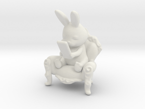 Phoneholic Rabbit In a Sofa pendant in White Natural Versatile Plastic