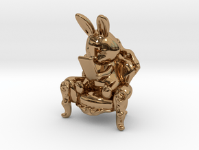 Phoneholic Rabbit In a Sofa pendant in Polished Brass