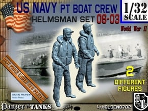 1/32 USN PT Boat Helmsman Set 06-03 in Tan Fine Detail Plastic