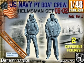 1/48 USN PT Boat Helmsman Set 06-02 in Tan Fine Detail Plastic