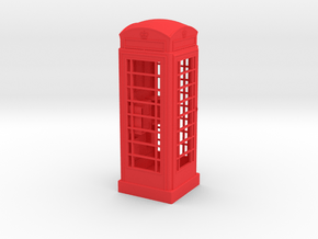 K6 Telephone Box (10cm) in Red Processed Versatile Plastic