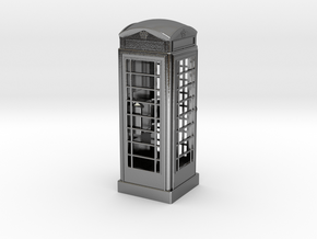 K6 Telephone Box (5cm) in Polished Silver