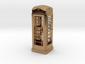 K6 Telephone Box (5cm) in Polished Brass
