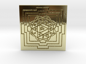 Lord Ganesha Yantra in 18k Gold Plated Brass