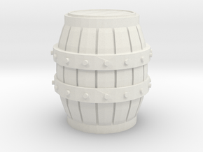 S Scale 3 Ft Barrel in White Natural Versatile Plastic