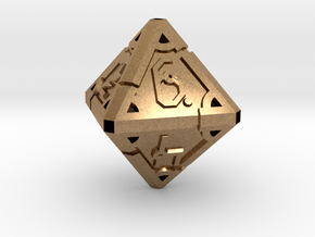 Vertex Dice RPG Set and Singles in Natural Brass: d8