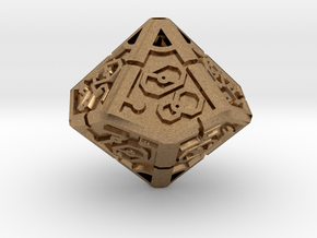 Vertex Dice RPG Set and Singles in Natural Brass: d00