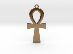 Ankh Pendant .8" in Natural Brass
