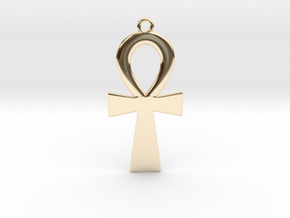 Ankh Pendant .8" in 14k Gold Plated Brass
